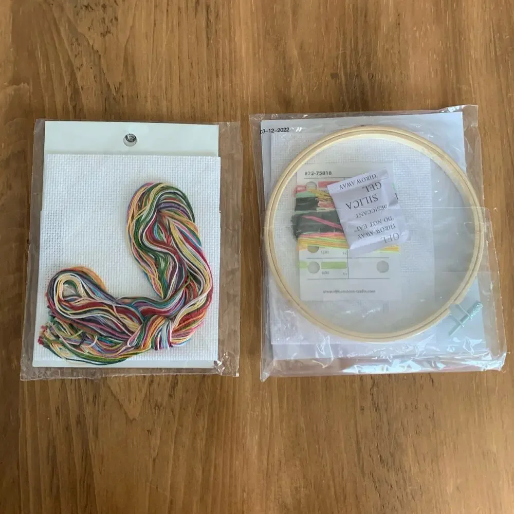 Bucilla Mary Engelbreit and Dimensions Small Cross Stitch Kits Set of 2 NIP